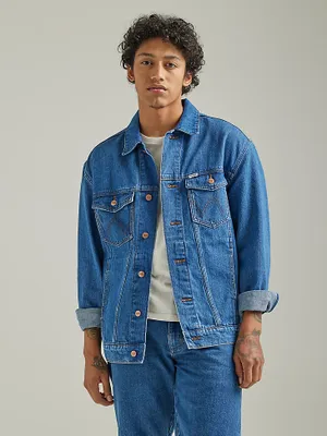 Men's Denim Trucker Jacket Cowboy Mid Wash