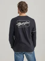 Men's Barbed Wire Logo T-Shirt Jet Black