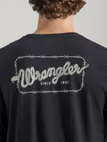 Men's Barbed Wire Logo T-Shirt Jet Black