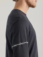 Men's Barbed Wire Logo T-Shirt Jet Black