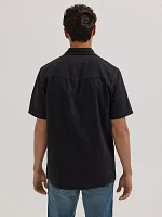 Men's Western Denim Shirt Off Black