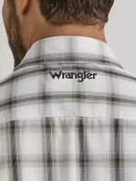 Men's Wrangler Performance Button Front Long Sleeve Plaid Shirt Overcast Sun