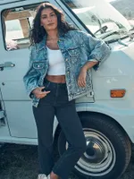 Women's Girlfriend Denim Jacket Icy Blue