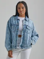 Women's Girlfriend Denim Jacket Icy Blue