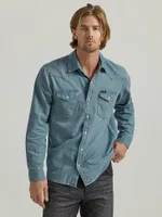 Men's Iconic Cowboy Wash Denim Shirt Grit