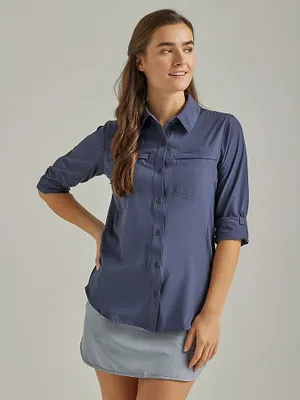 ATG By Wrangler® Women's Trail Shirt Blue Nights