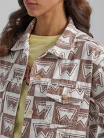 Women's Heritage Signature Print Jacket Frapuccino