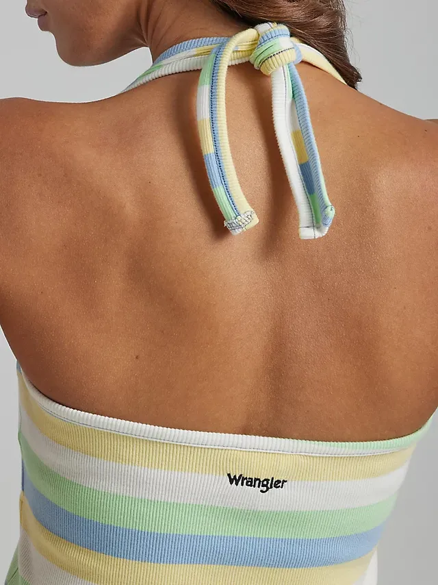 Wrangler Women's Halterneck Tank Powder Blue