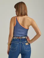 Women's One Shoulder Cami Vintage Indigo