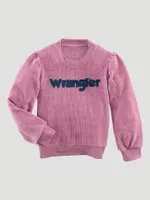 Girl's Wrangler Corduroy Puff Sleeve Pullover Smoky Grape