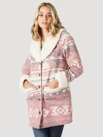 Women's Wrangler Sherpa Shawl Collar Coat Rosa Pink