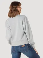 Women's Wrangler Script Drop Shoulder Pullover Heather Grey