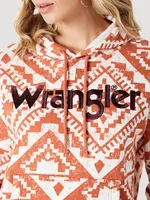 Women's Wrangler Bold Logo Cinched Hoodie Ginger Spice