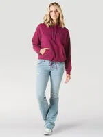 Women's Wrangler Retro® Logo Cinched Hoodie Magenta