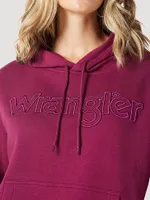 Women's Wrangler Retro® Logo Cinched Hoodie Magenta