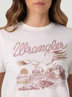 Women's Wrangler Western Graphic Reg Fit Tee Marshmallow Heather