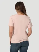 Women's Wrangler Western Graphic Reg Fit Tee Peach Whip Heather