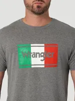 Wrangler Mexico Flag Logo T-Shirt Graphite Heather