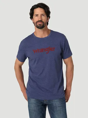 Men's Wrangler Kabel Logo T-Shirt Denim Heather
