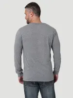 Men's George Strait Long Sleeve Graphic T-Shirt Graphite Heather