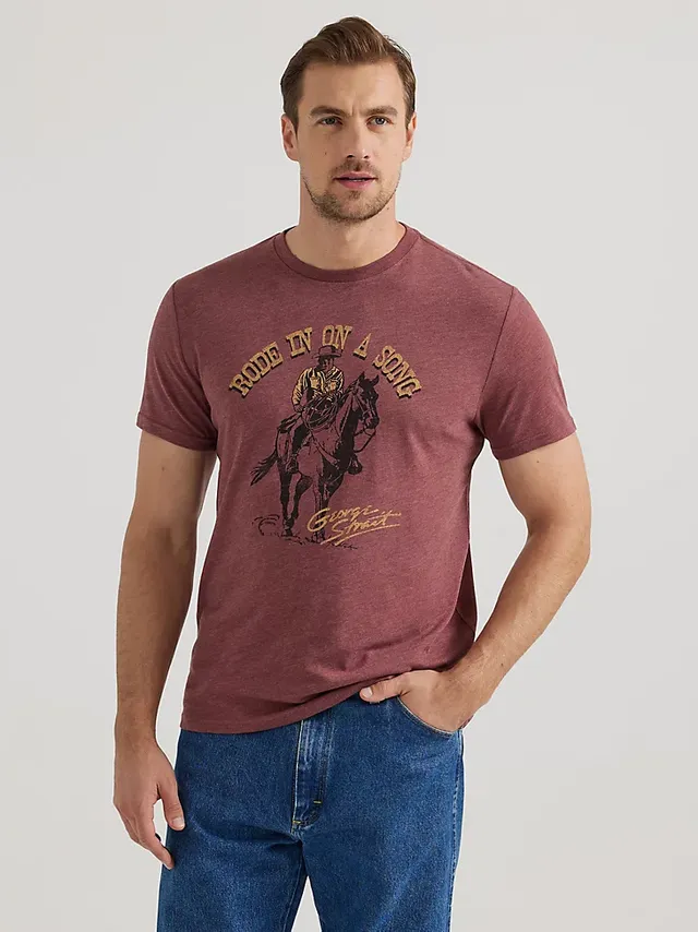Wrangler Men's American Original T-Shirt Burgundy Heather