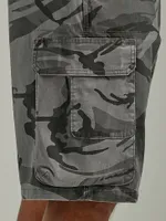 Wrangler® Men's Five Star Premium Stacked Cargo Short Anthracite Camo