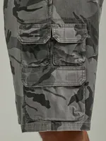 Wrangler® Men's Five Star Premium Stacked Cargo Short Anthracite Camo