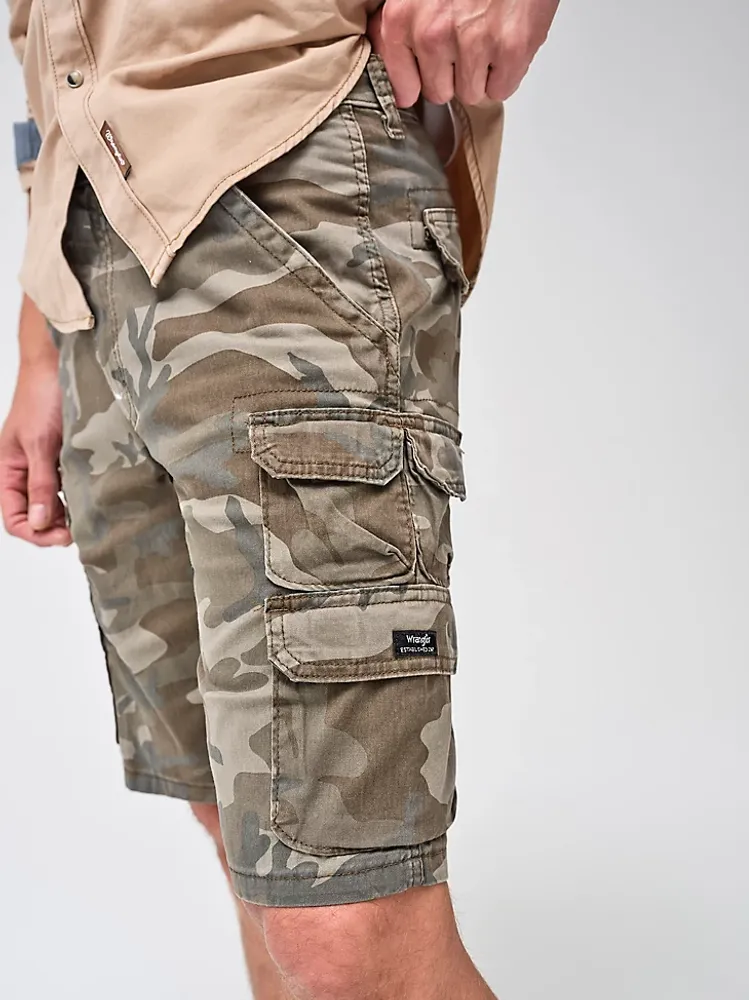 Wrangler® Men's Five Star Premium Stacked Cargo Short Shadow Brown Camo