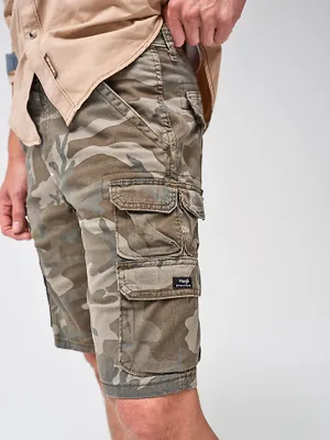 Wrangler® Men's Five Star Premium Stacked Cargo Short Shadow Brown Camo