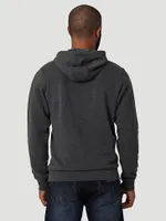 Men Wrangler Camo Logo Hoodie:Caviar Heather:S