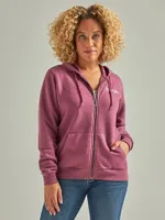 Women's Wrangler Moon Back Full Zip Hoodie Amaranth Heather