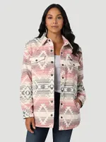 Women's Wrangler Southwestern Print Shacket Dusk Rose