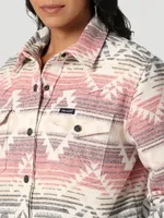 Women's Wrangler Southwestern Print Shacket Dusk Rose