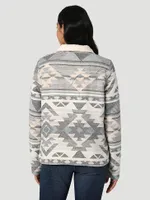 Women's Wrangler® Sherpa Lined Southwestern Barn Jacket Smoky Grey