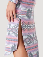 Women's Wrangler Jacquard Western Snap Duster Dress Pink Multi