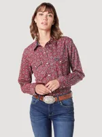 Women's Wrangler All Occasion Western Snap Shirt True Red