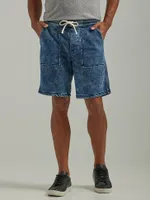 Men's Fleece Knit Short Acid Wash