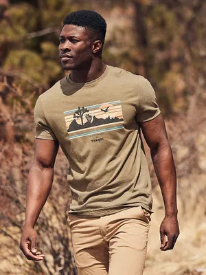 ATG By Wrangler® Men's Front Graphic T-Shirt Burnt Olive