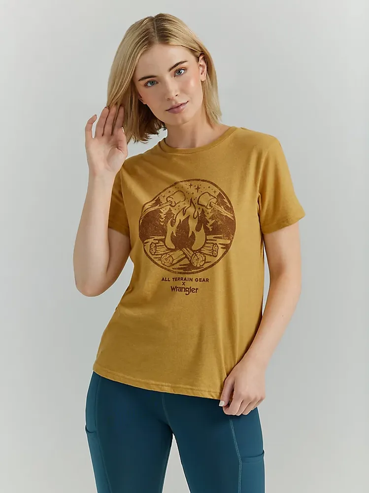ATG By Wrangler® Women's Mountains Tee Pale Gold