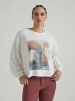 Wrangler ATG™ Women's Long Sleeve Crop Tee in Marshmallow