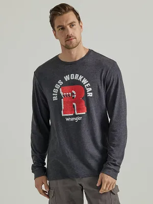 Wrangler® RIGGS Workwear® Relaxed Front Long Sleeve Graphic T-Shirt Caviar