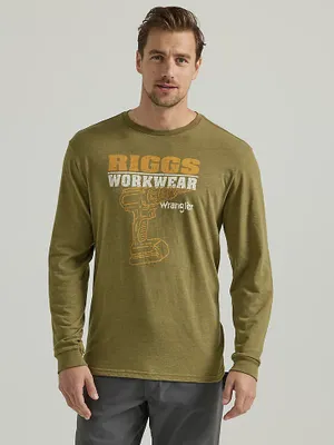 Wrangler® RIGGS Workwear® Relaxed Front Long Sleeve Graphic T-Shirt Capulet Olive