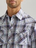 Men's Wrangler Retro® Long Sleeve Sawtooth Snap Pocket Western Shirt Plaid