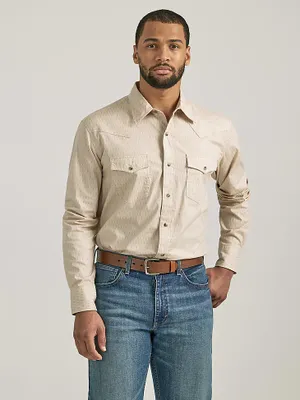 Men's 20X® Competition Advanced Comfort Long Sleeve Two Pocket Western Snap Shirt Sandy Chain