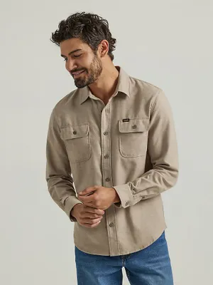 Men's Heathered Button-Down Shirt Elmwood
