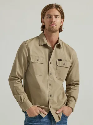 Men's Wrangler® Epic Soft™ Stretch Twill Shirt Dune