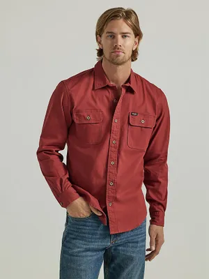 Men's Wrangler® Epic Soft™ Stretch Twill Shirt Madder Brown