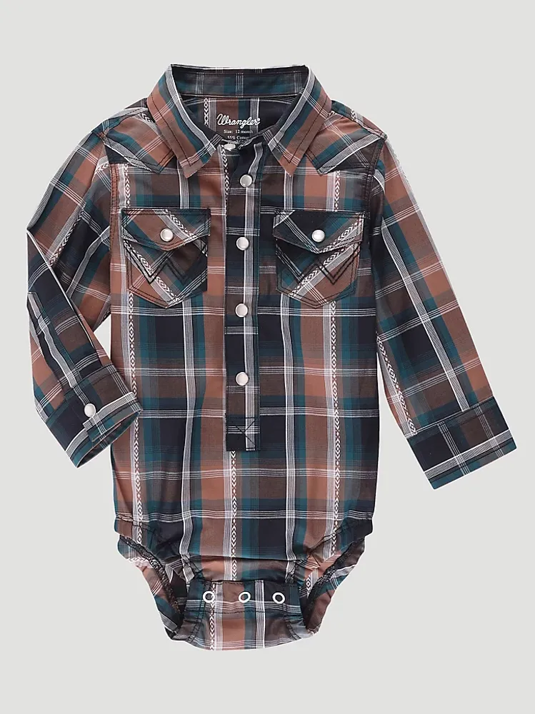 Baby Boy's Long Sleeve Western Snap Bodysuit