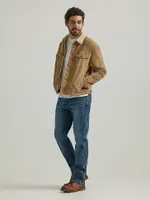 Men's Wrangler® Sherpa Lined Corduroy Trucker Jacket Acorn