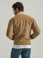 Men's Wrangler® Sherpa Lined Corduroy Trucker Jacket Acorn